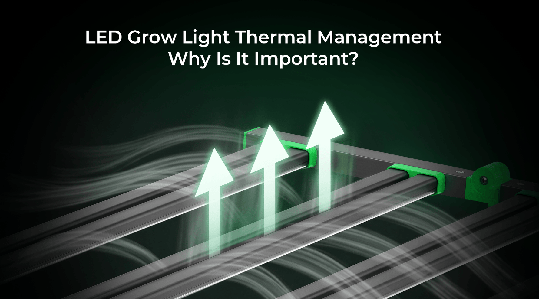 LED grow light thermal management in an indoor agriculture setting with airflow visualized.