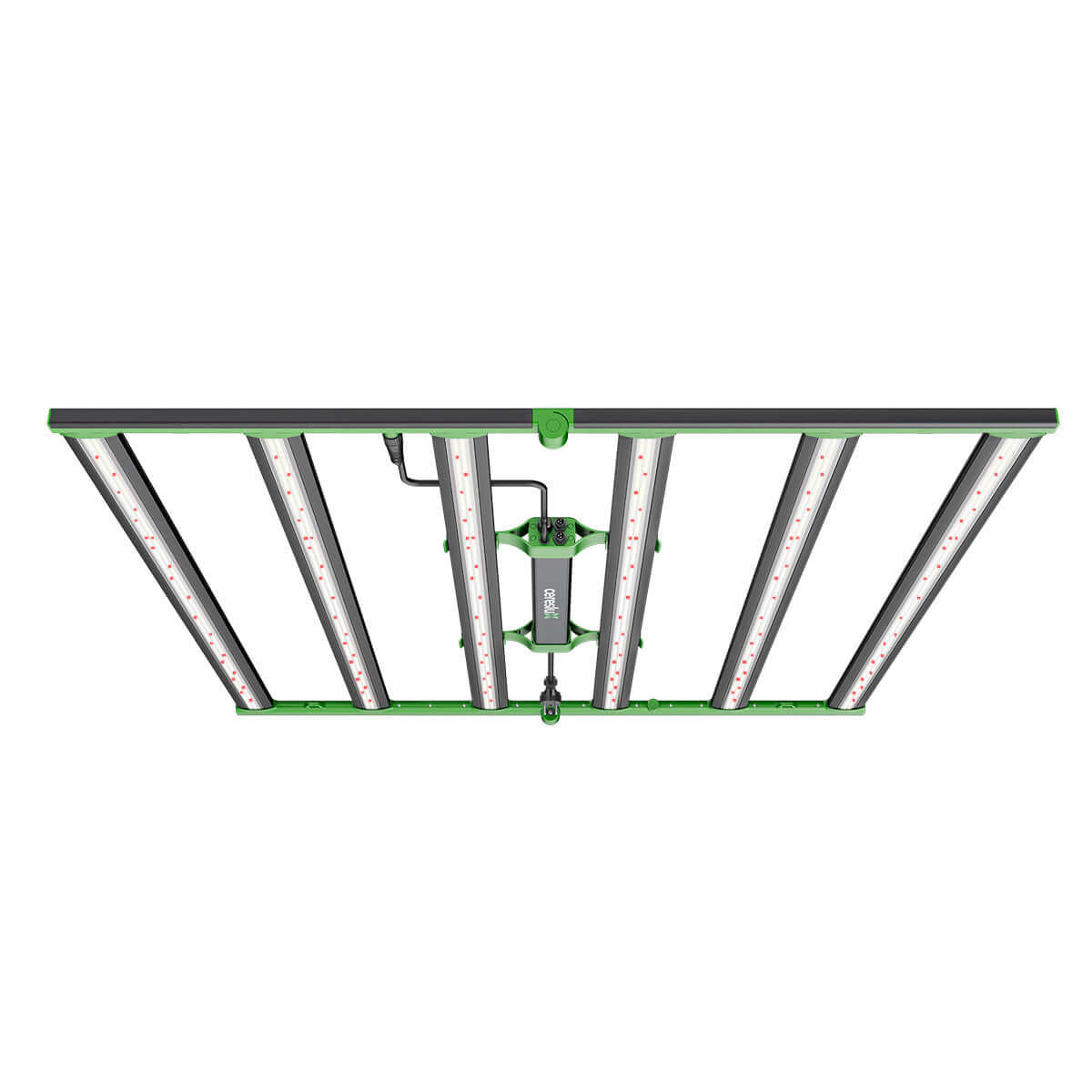 LED grow light panel with multiple strips for indoor gardening and plant growth enhancement.