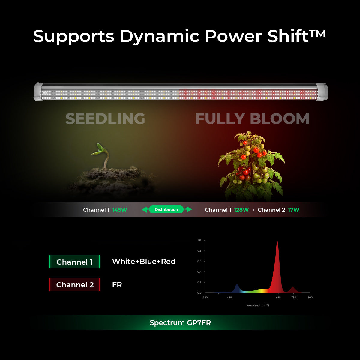 Dual 145W Under Canopy LED Grow Light | Full Spectrum