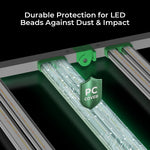 Durable protection for LED beads with PC cover against dust and impact in commercial LED grow light 880W.