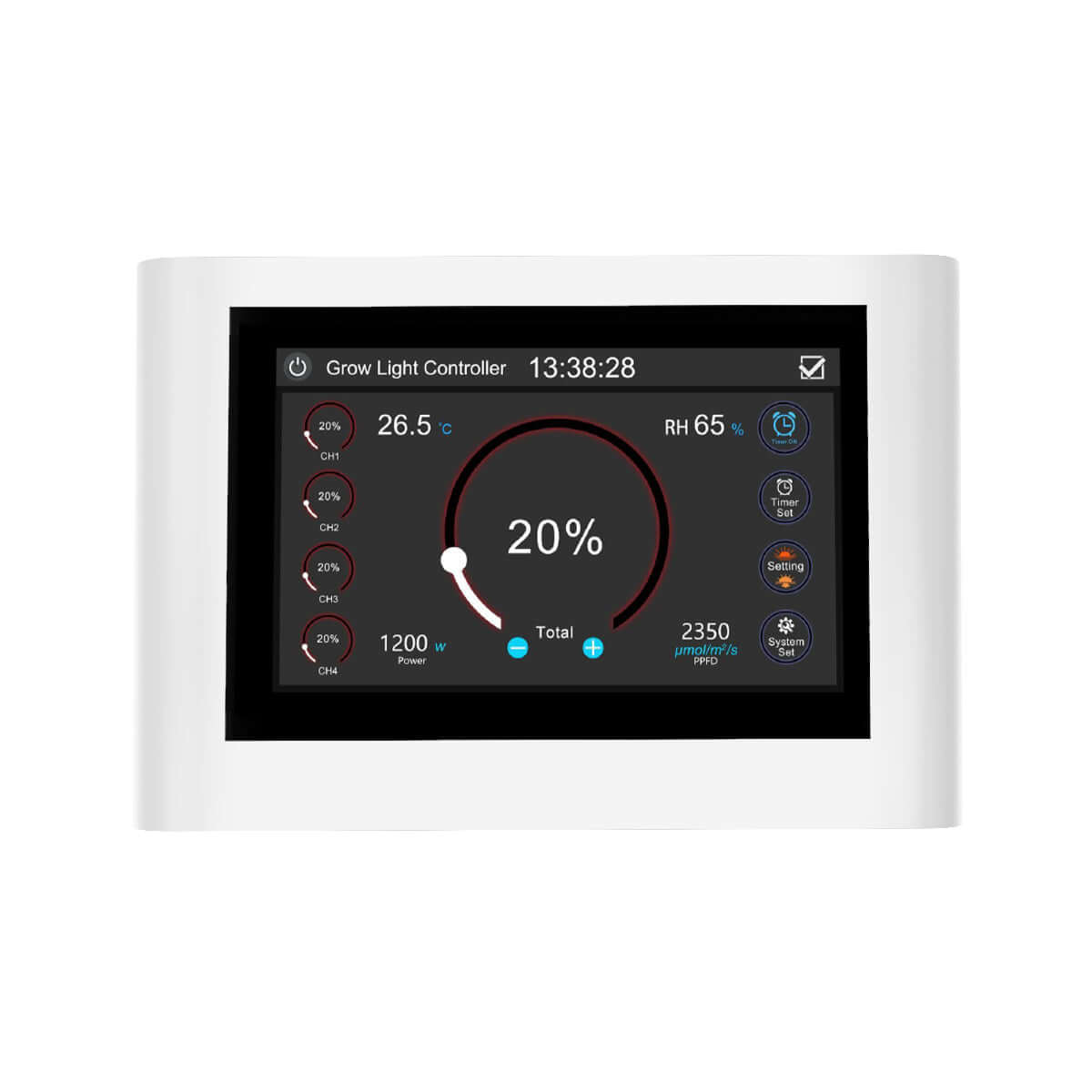 LED grow light controller with timer for indoor plants