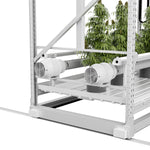 mobile vertical grow rack system with integrated fans for efficient indoor farming