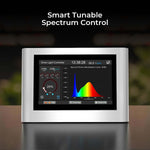 CeresLux LED grow light controller with timer displaying smart tunable spectrum control features.