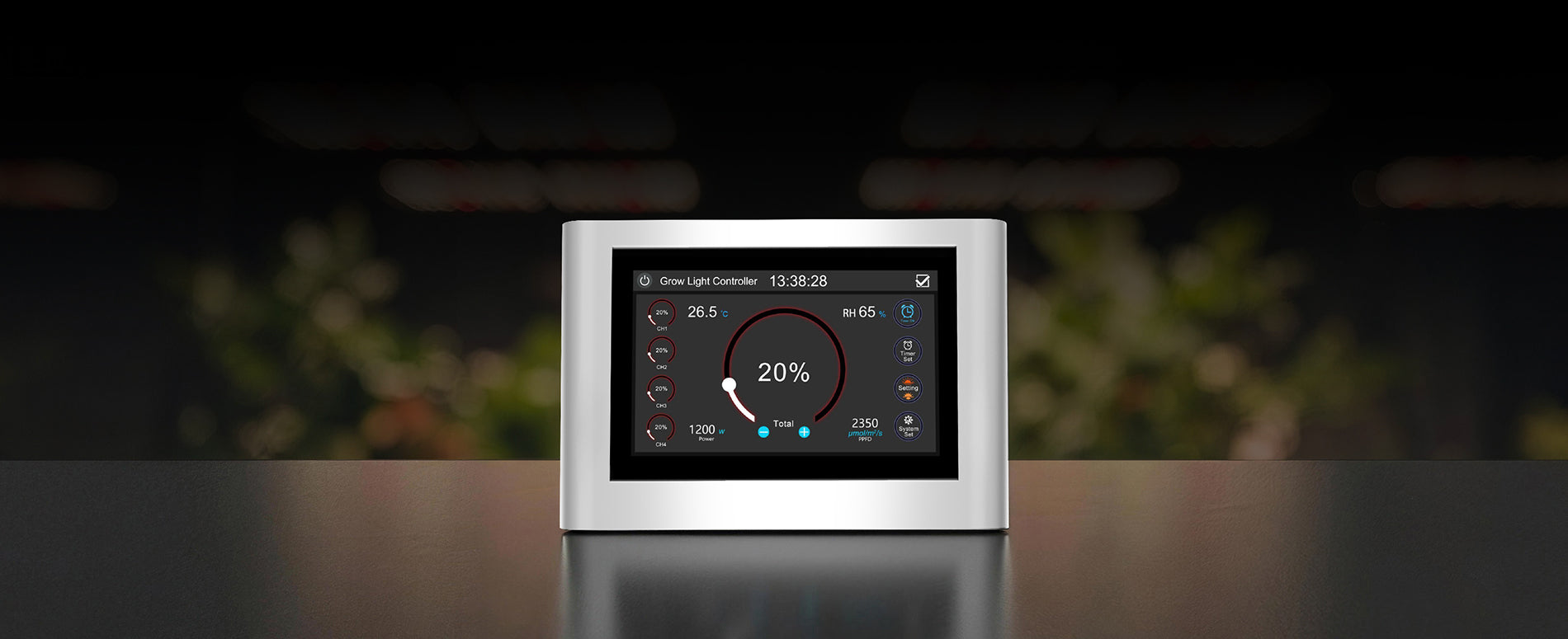 LED grow light controller for vertical farming