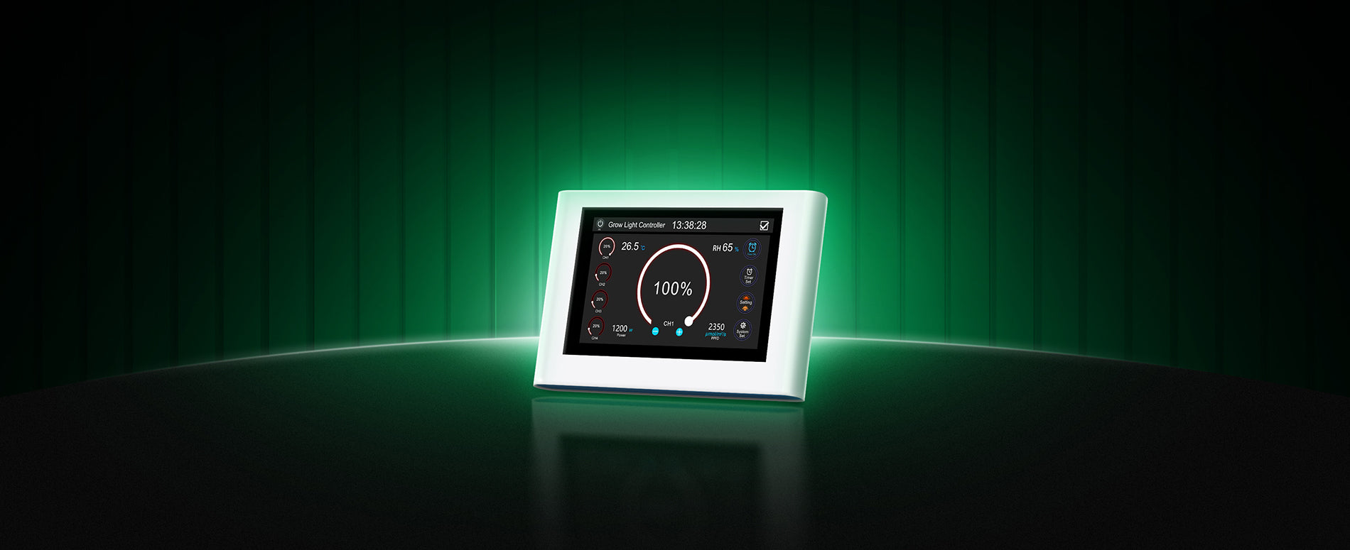 Grow room light controller with timer settings