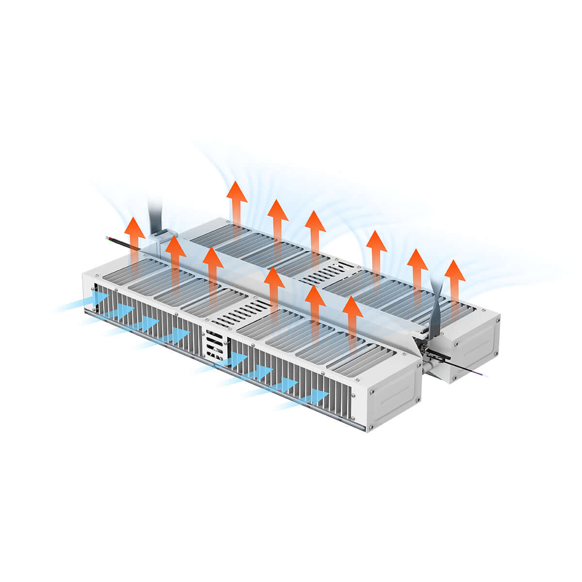 CeresLux Quadra 600W/1400W 4.0 µmol/J IP65 Full Spectrum LED Grow Light with optimal airflow design.