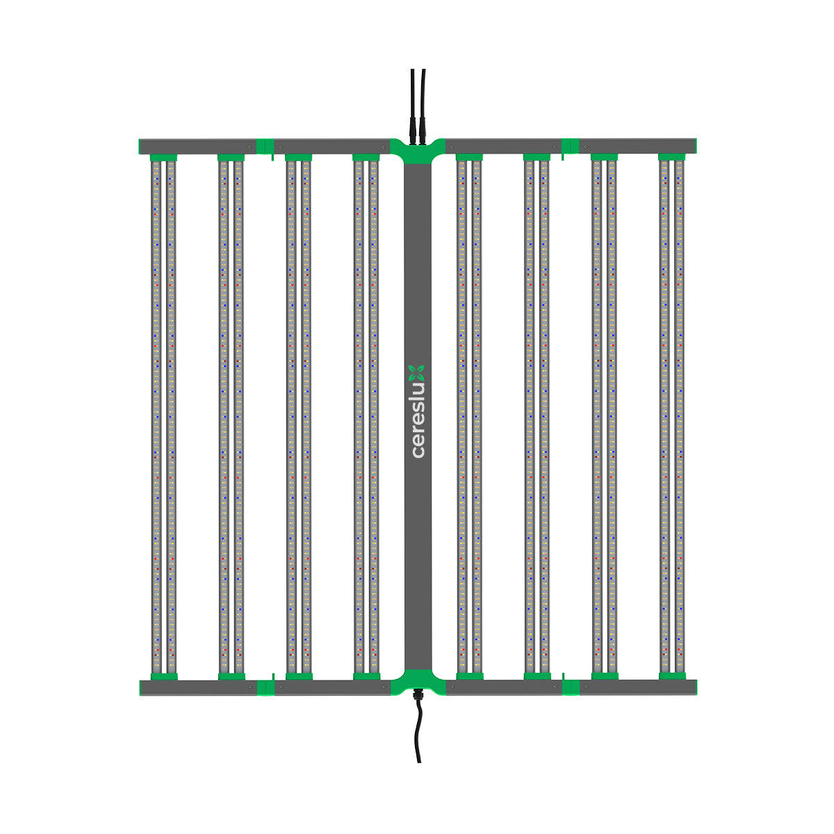 CeresLux Slim Power 880W High-Efficacy LED Grow Light for Commercial Cannabis Flowering top view design.