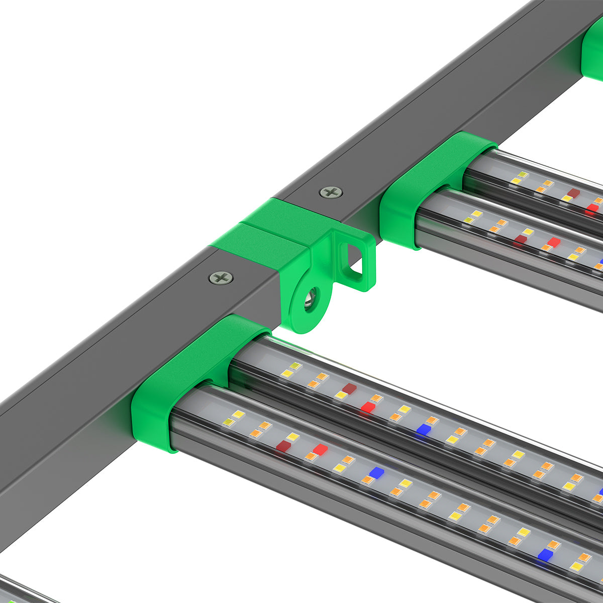CeresLux Slim Power 880W High-Efficacy LED Grow Light for Commercial Cannabis Flowering close-up view of fixture components.