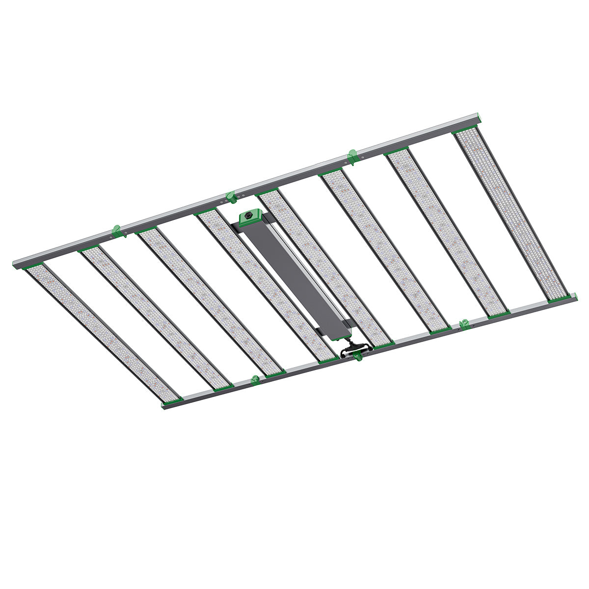 Titan Series 1320W/1650W Commercial LED Grow Light for Cannabis Flowering mounted on a ceiling.