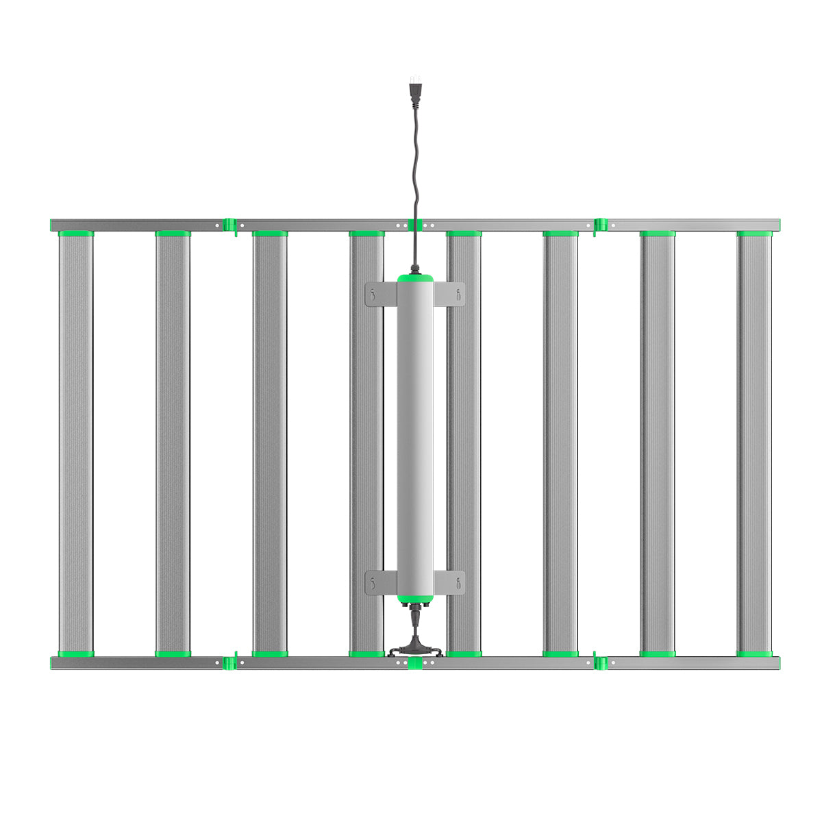 Titan Series 1320W/1650W Commercial LED Grow Light for Cannabis Flowering side view with aluminum frame.