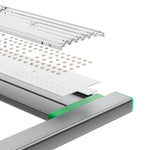 Titan Series 1320W/1650W Commercial LED Grow Light for Cannabis Flowering exploded view highlighting its LED technology.